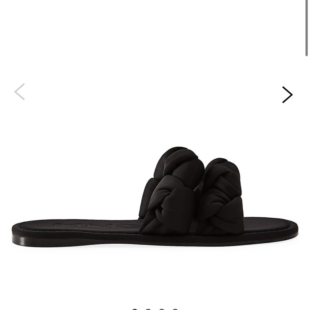 🌿 MNG Black Braided Sandals